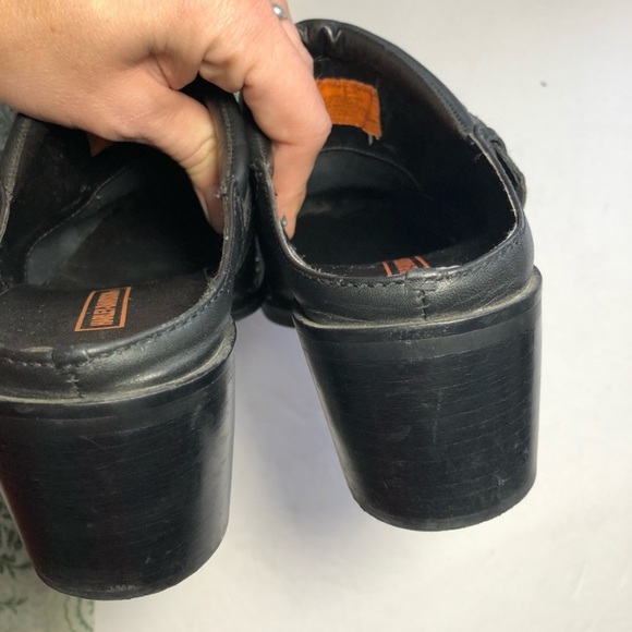 Harley Davidson Clogs Slip on Heel Studded Leather - Picture 5 of 8
